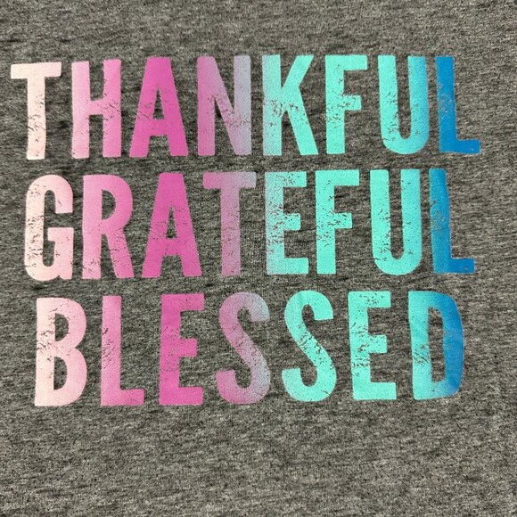 Maurices Thankful Grateful Blessed Graphic Tee Size M - Picture 6 of 6